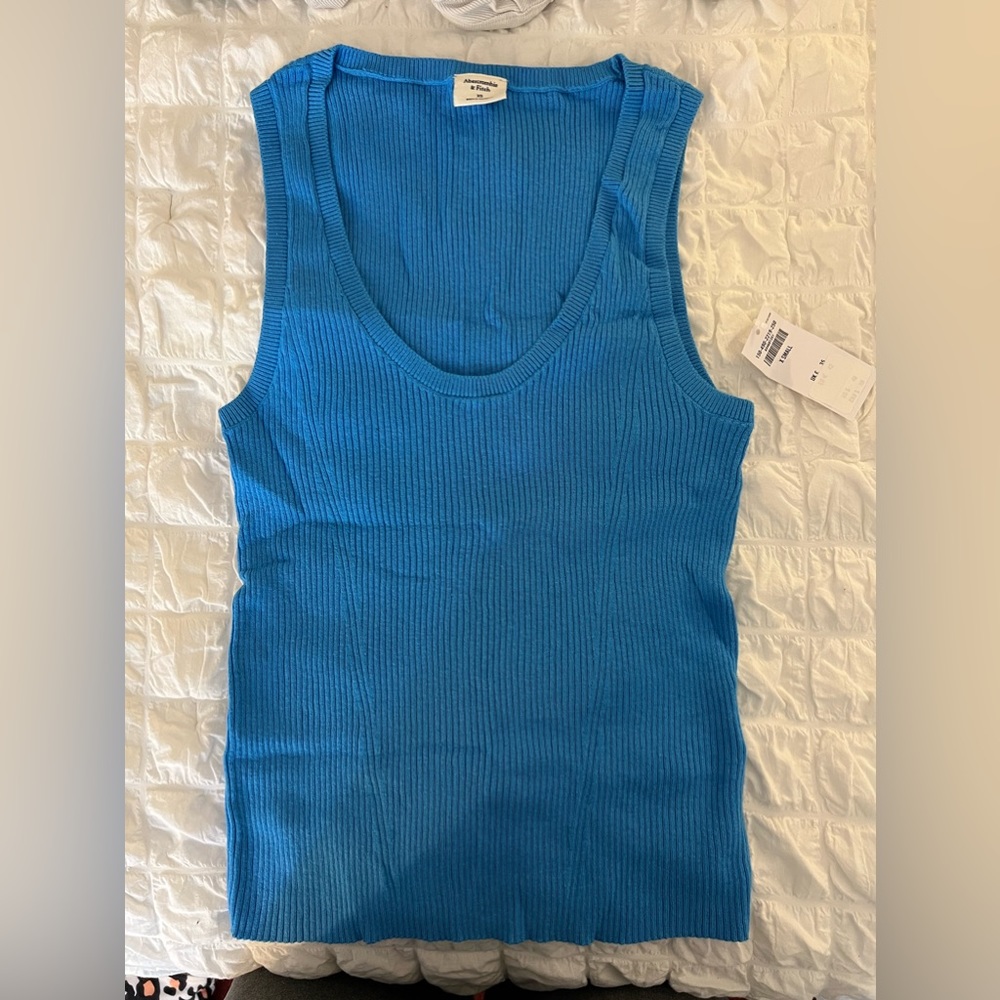 Abercrombie and fitch blue sweater tank top